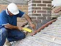 Leaking chimney stack repair work