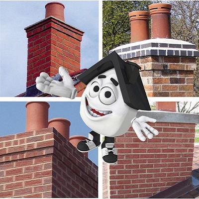 Chimney stack pointing, building, removal, cleaning in Manchester